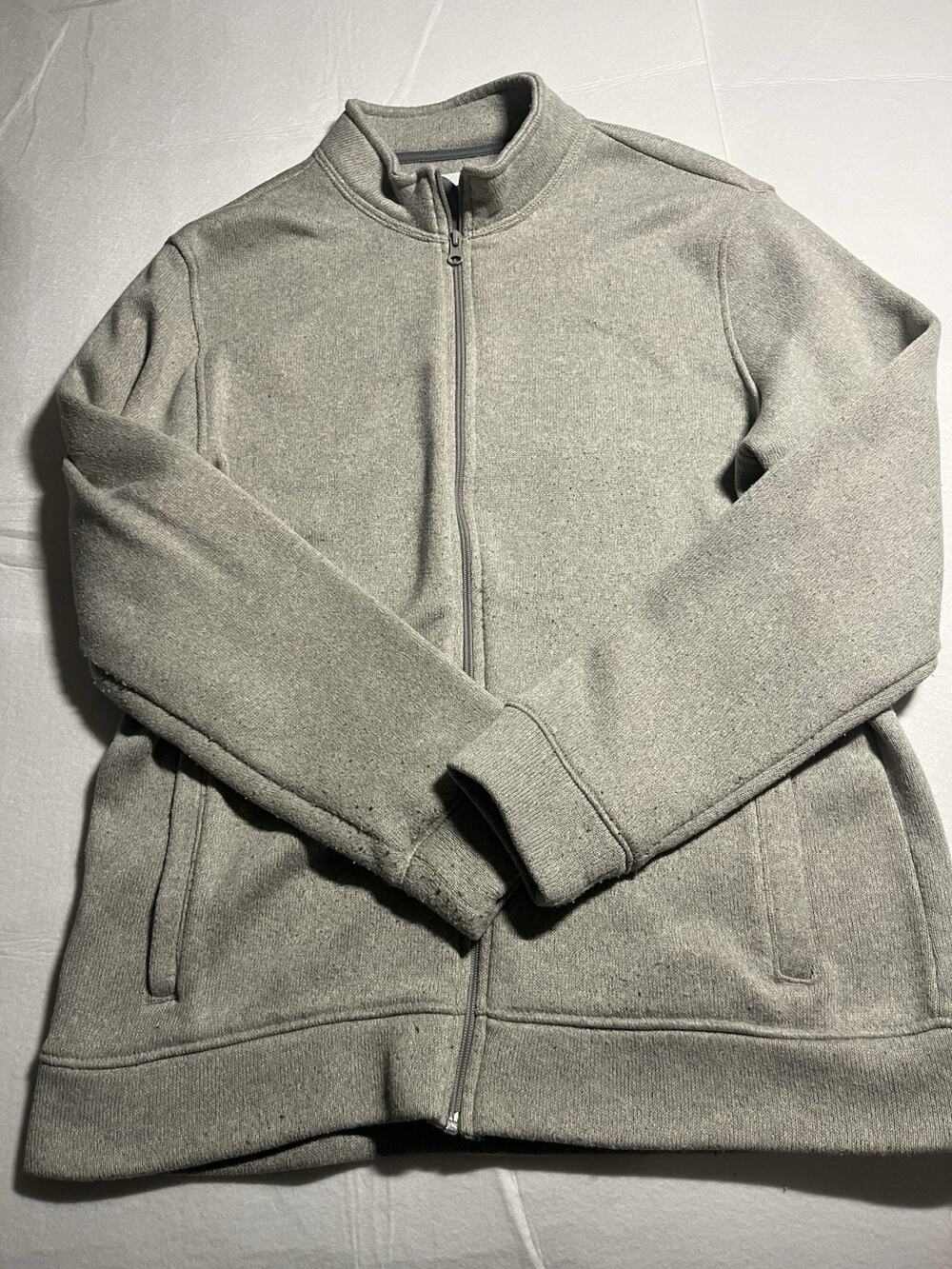 Old Navy Full Zip Sweatshirt Mens Large Gray Mock Neck Jacket Pockets